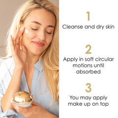Premier Dead Sea Classic moisture complex cream dispenser showing quick absorption