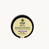Premium Hemp Daily Intensive Cream lavender jar showing rich hydration and glow