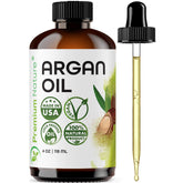 Premium Nature Argan Oil bottle for hair hydration and shine