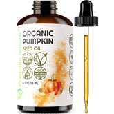 Premium Nature Pumpkin Seed Oil bottle pour for easy skin application.