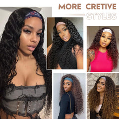 PREMPO Headband Wig features silk elastic cap for comfortable, skin-friendly fit