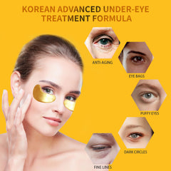 Prenawina 24K gold eye masks moisturize and brighten delicate under-eye skin.