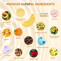 Prenawina collagen and hyaluronic pads hydrate for smoother under-eye skin.