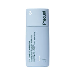 Prequel Skin Solar Shade bottle closeup, highlighting hydrating sun protection for daily use.