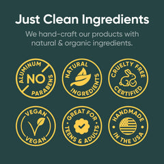 Pretty Frank ingredients featuring coconut oil and shea butter