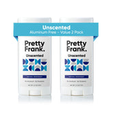 Pretty Frank unscented deodorant stick 2-pack for all-day odor control