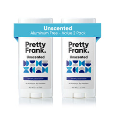 Pretty Frank unscented deodorant stick 2-pack for all-day odor control
