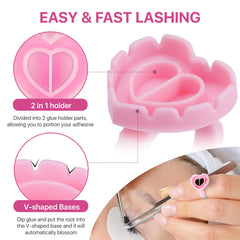 Pretty memory eyelash glue designed for practice-only sessions.