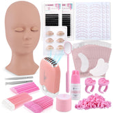 Pretty memory practice-face with silicone skin for realistic lash training.