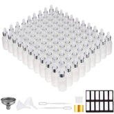 PrettyCare glass dropper bottles set of 99 for bulk essential oil storage.