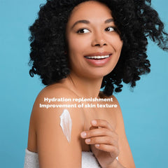 PRETTYSKIN lotion cream texture shows smooth feel and quick absorption