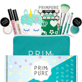 Prim and Pure mineral gift set with unicorn mirror for safe kids makeup playdates