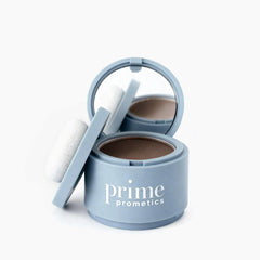 Prime Prometics Instant Coverage Hairline Powder applying for seamless gray coverage