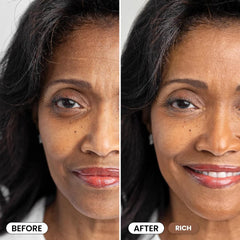 PrimePrometics PrimeSkin CC+ swatch showing adaptive coverage for natural tone