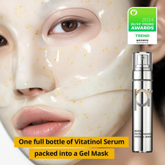 Mask being spread on skin for even coverage with Primera PRMR Vitatinol Gel Mask.