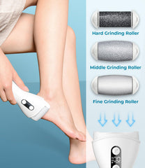 PRITECH electric callus remover waterproof design ready for wet or dry feet.