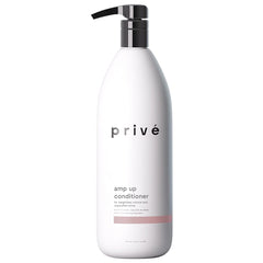 Privé Amp Up bottle front highlights weightless volume for fine hair.