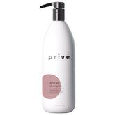 Prive Amp Up Volumizing Shampoo bottle shows lightweight lift and shine for fine hair.