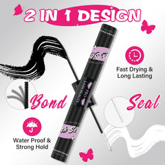 PRO LASHBEAUTY Black bond bottle highlights eyeliner-like enhancement