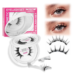 PRO LASHBEAUTY magnetic lashes with 4 magnets offer secure, natural-looking wear.