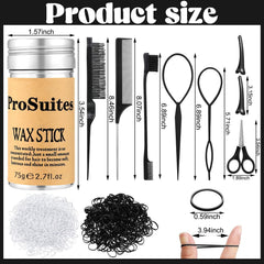 ProSuites Rubber bands bundle with 500 black bands for secure hold.