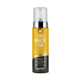 Pro Tan Two Minute Tan bottle dispense for quick-drying, streak-free bronze.