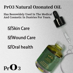 PrO3 ozonated oil dropper close-up for precise application