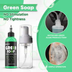 Proamate Green Tattoo Soap cleansing process for tattoos and skin