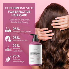 Shampoo lather on hand demonstrates easy, daily cleansing for all hair types.