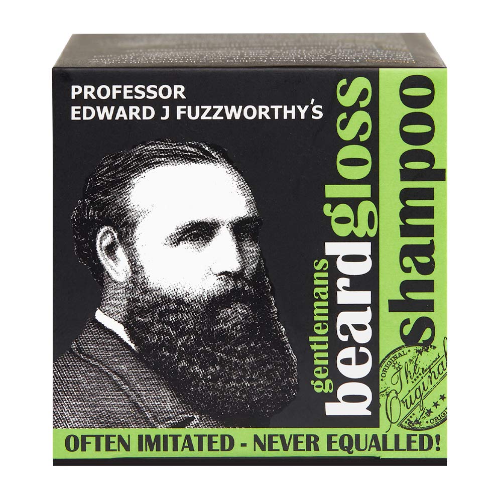 Professor Fuzzworthy's beard shampoo bar bottle pours for clean beard
