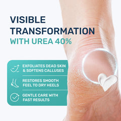 Project 701 Urea Cream 40% texture swatch shows fast absorption and non-greasy finish.
