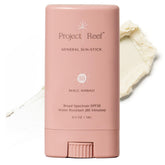 Project Reef SPF 50 mineral sunscreen stick in compact form for on-the-go protection.