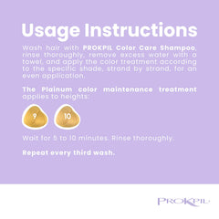 Prokpil Platinum Maintenance Mask jar highlights rich formula for dyed hair color retention