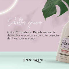 Prokpil Repair Maintenance application shows smoothing action for frizz-prone hair