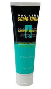 Pro-Line Comb-Thru Lite-Creme Moisturizer bottle provides lightweight conditioning without greasy residue.