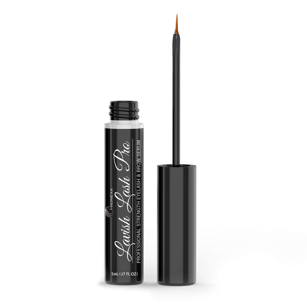 Pronexa Lavish Lash Pro bottle on a clean surface, signaling premium lash and brow care.