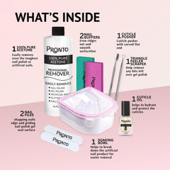 Pronto nail soaking bowl designed for comfortable gel polish removal sessions.