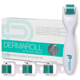 Prosper Beauty Derma Roller kit front view showing integrated head with 600 titanium needles for at-home skincare