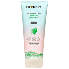 PROUDLY baby-conditioner bottle front view highlighting a moisture-rich formula.