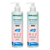 PROUDLY Softening Shampoo bottle showing gentle cleansing for babies' curls