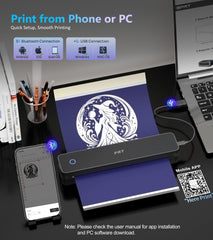 PRT MT660 prints at 203 DPI with crisp stencil lines.
