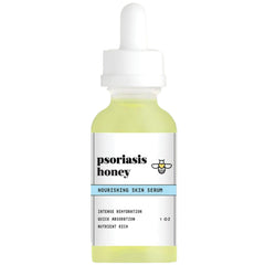 Psoriasis Honey Nourishing Scalp Serum bottle for non-greasy hydration.