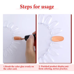 Psyqtsuary display wheel durable plastic for long-lasting nail art practice.
