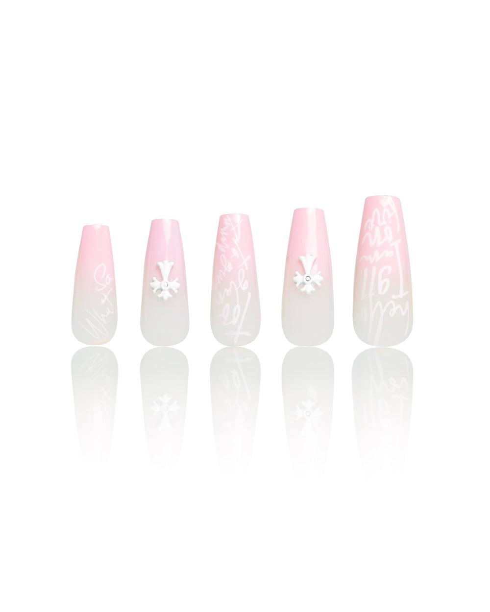 PSYTONE short almond nails with light pink French tip for at-home salon-like manicure.