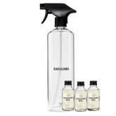 Public Goods glass cleaner refill bottle showing concentrated formula for easy dilution