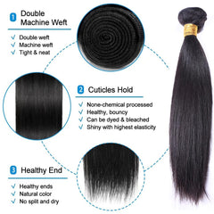 Puhasty virgin Brazilian hair bundle weft showcases smooth texture for seamless styling