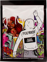 Pulp Riot Blank Canvas color remover packet front packaging showing selective color lift
