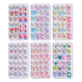Pumkryth 144-piece kids nails set in box, easy DIY manicure for girls