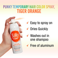 Punky Tiger Orange sample swatches show the vibrant shade before full application.