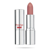 PUPA Milano Petalips Nude Peony tube close-up showing silky texture and buildable color